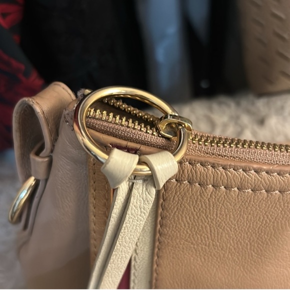 See By Chloe Tan and Pink Crossbody Bag with Saddle Shape - Picture 8 of 14